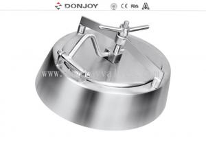 China SS304&316L;Elliptical Tank Manhole Cover Wheel Handle Outward Opening 490*390mm on sale