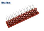 RoHS Pass Red 1.27 Mm Idc Connector Socket Female 18P 90° Bend Insert Without