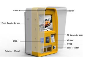 Wholesale Half Outdoor Wall Mounted Self Service Payment Commercial Kiosk With Printer from china suppliers