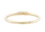 4×6mm Baguette Cut Emerald Ring , 14k Yellow Gold Emerald Ring Fashion Style
