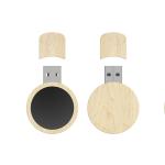 LED Engraving Logo Wooden USB Flash Drive USB2.0/3.0 Interface Type Natural Wood