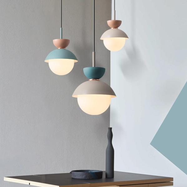 Modern Pendant Lamp Nordic Glass Ball Light Fixtures Hanging Suspension Light(WH