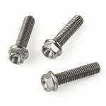 M8 M6 Metal Hex Flange Bolt Gold Anodized Plated Aluminum 6061 customized colors