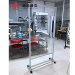Freestanding Balck/Silver Color Room Divider Screen Sneeze Protection Front Desk