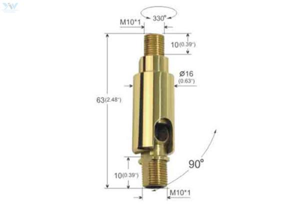 Commercial Lighting Swing Arm Lamp Replacement Parts Adjustable Brass Knuckle