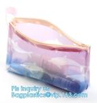 Holographic Vinyl Film Hologram Bag With Slider Zip, Pvc Holographic Cosmetics