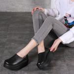S050 Round toe retro original handmade women's shoes thick-soled wedges with the