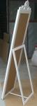 shinning white wood free-standing mirror