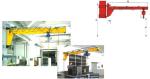 Wall Mounted Jib Cranes Capacity 1 ton with 360-degree Rotation in Yellow ASTM