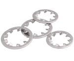 Black Finish DIN6797J 304 Stainless Steel Inner Toothed Serrated Lock Washer M2