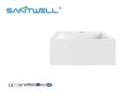 SWZ857 Sanitary Ware Product Stone Resin Basins Eco-Friendly Glossy White