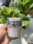 Refillable Double Wall Round Airless Pump Jar Acrylic Cream Packaging Jar