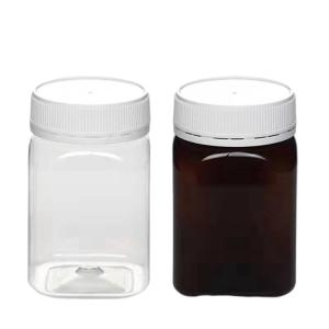 Wholesale BPA Free 320ml Plastic Food Jars Airless Square Honey Bottle With Lid from china suppliers
