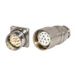 19P IP67 M23 Female Straight Connector PA66 Screw Assembly Shield Connector