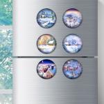 Cartoon PP PET PVC Image 3D Lentiuclar Magnets UV Printing Souvenir