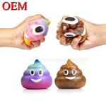 OEM Factory Cute Poop Shape Squeezing Stress Ball OEM TPR Stress Relief Ball Toy