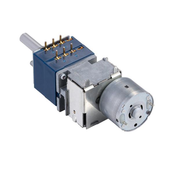 Dual 100K RK27 Motorized LOG Stereo Potentiometer Smooth Cylindrical Shaft For