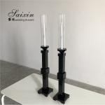 New design single pillar crystal candlesticks for wedding party decoration