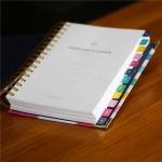 Spiral Bound Daily Weekly Planner Beautiful Paper Cover With Metal Corner