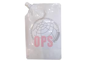 Wholesale Blank Stand up Pouches with spout , PET/PE white side spout top open pouch from china suppliers