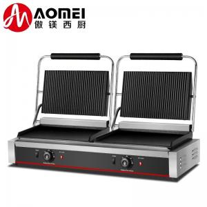 China Stainless Steel Commercial Electric Panini Press Double Grill for Professional Kitchens on sale