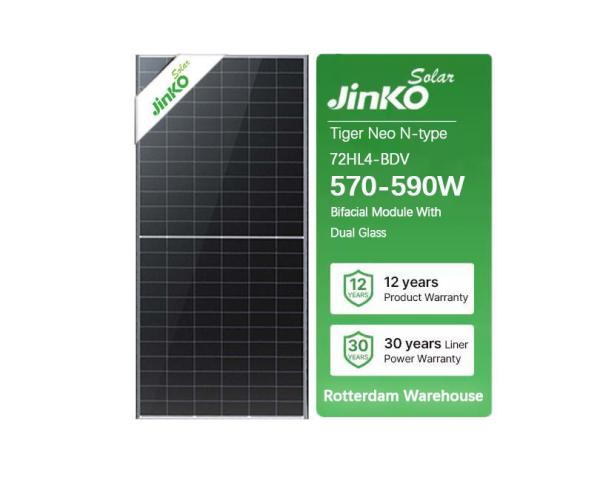 Jinko Solar Panel 550w 570w 575w 580w 585w 590w 600w Bifacial Jinko Tiger Neo N