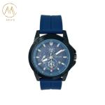 Fashionable Round Dial Silicone Unisex Wristwatch Trendy Waterproof Watch With