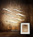 LED Hanging Lamp With Line Bwautiful Single 1000*90*1200MM White Color