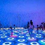 Tempered Frosted Glass Mask 300*H60MM LED Floor Tile Lights for Interactive