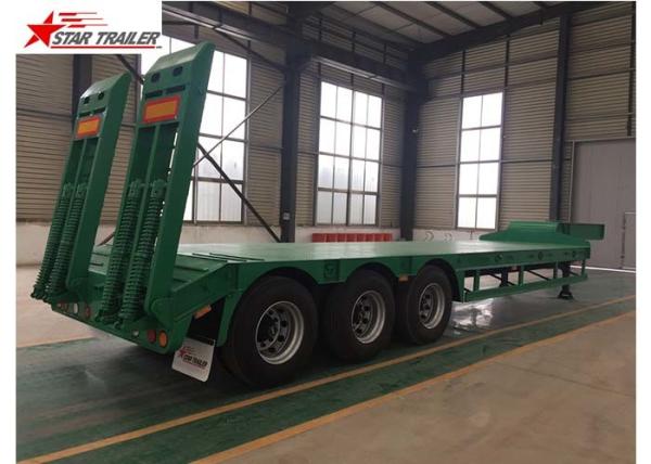 50T Payload Equipment Hauling Trailers , Custom Colors Heavy Equipment Hauling