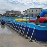 0.9mm Tarpaulin Metal Frame Mobile Swimming Pool Above Ground Inflatable