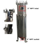 O-Type Seal Ring Connection 304SS 2 Bag Housing Water Filter for Customized
