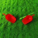 Eco Friendly Orange Plastic Feed Scoop Shovel With High Durability For Feeding