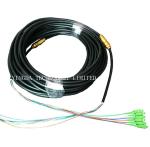Waterproof Fiber optic Pigtails 6 Core SC / APC singlemode 9/125 um OS2 LSZH 15