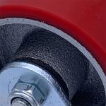 Rigid Plate Polyurethane Tread Cast Iron Caster Wheel
