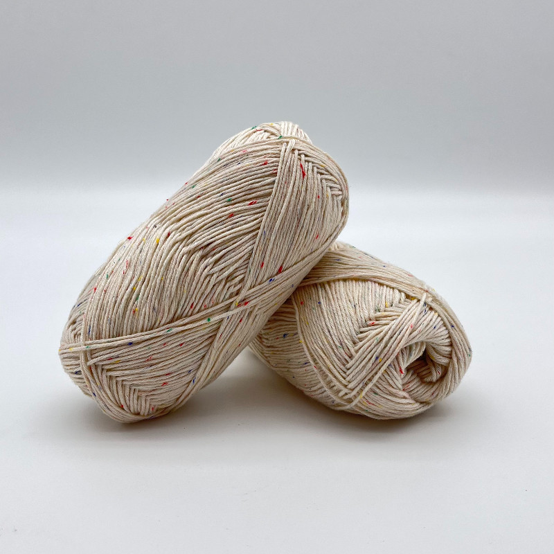 98% Cotton 2% Colored Dot Polyester Mix Color Cotton Yarn Variegated For Diy Toys