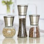 Refillable Mini Spice Salt Pepper Grinder Adjustable Coarseness Household