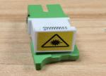 SC APC Simplex Fiber Connector Adapter No Flange Green White Metal Clamp Laser