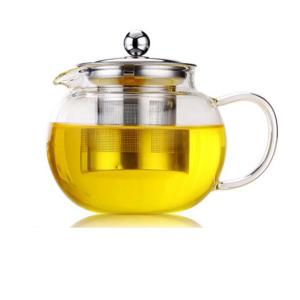 Wholesale BPA Free 22oz Clear Glass Teapot With Removable Stainless Steel Infuser from china suppliers