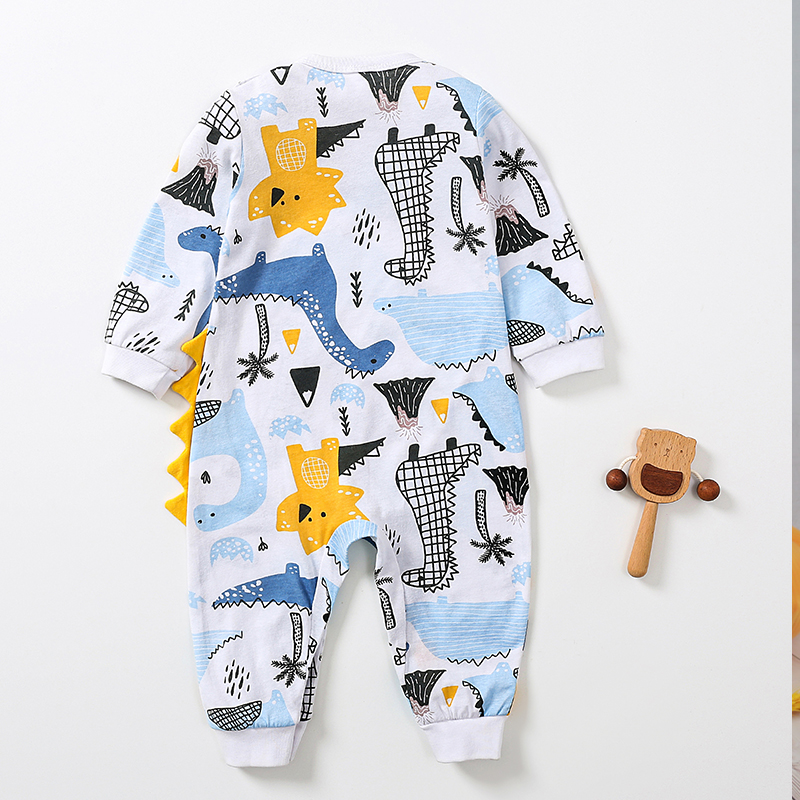 Customized Design Cotton Spandex Baby jumpsuit Romper Newborn Long Sleeve Plain Organic Cotton Baby Bodysuit Pajamas