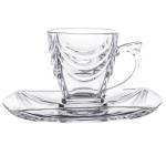 220ml Classic Pattern Clear Transparent Coffee Mug Tea Glass