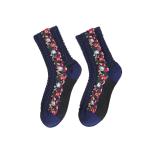 Knitted Socks With Printed Picture , Antifriction Retro Tube Socks