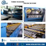 7.5kw Floor Deck Sheet Forming Machine 0.3-0.8mm Thickness 4kw Hydraulic Power