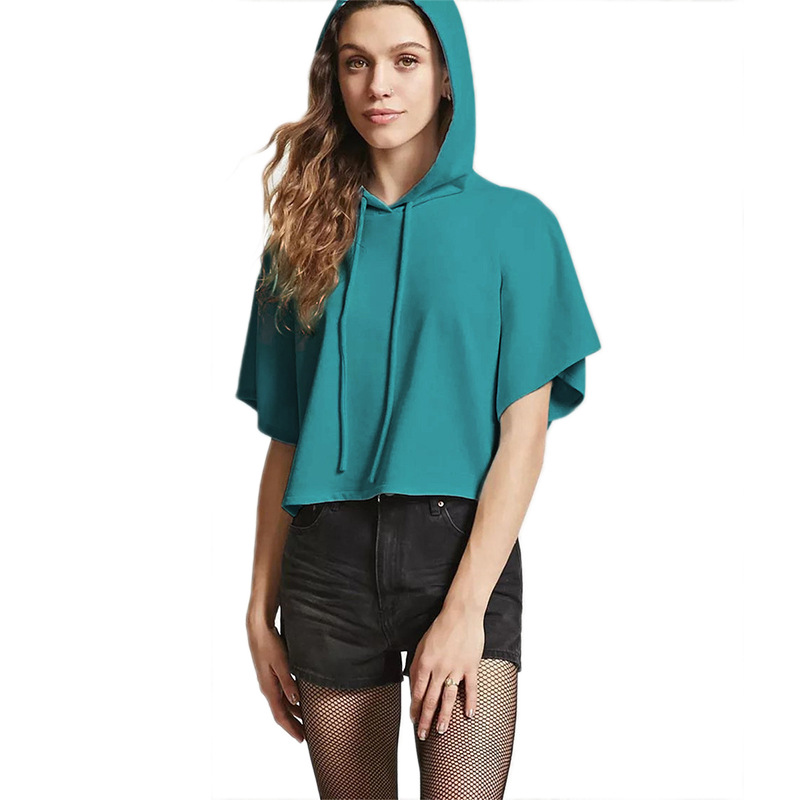 2019 Wholesale Women Sport Gym Crop Tops Hoodies cheap Gym Fitness Street Wear Hoodie