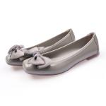 Square Toe Flat Heeled Shoes Ballerina Foldable With Big Bow