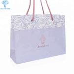 Portable Kraft Paper Bags With Rope Handles Glossy Lamination