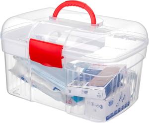 Wholesale Clear First Aid Kit Container, Travel Medicine Storage Box With Tray First Aid Kit Container, Clear Organizer Box from china suppliers