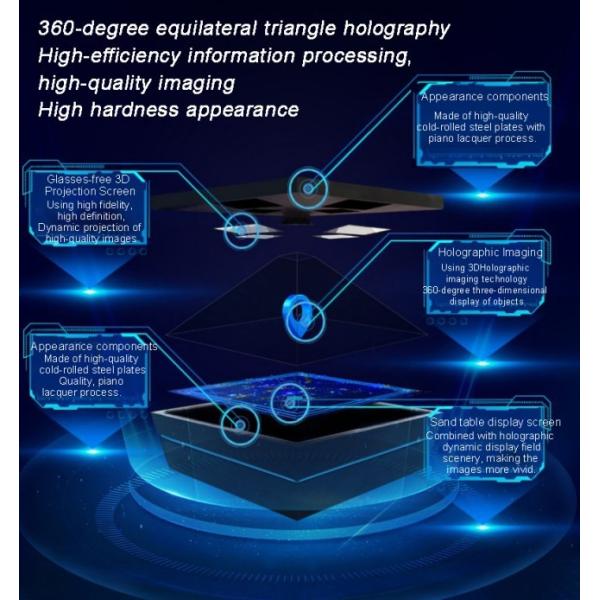 Customized 360 Degree 3d Hologram Screen Box Naked Eye 3D Transparent Screen Display Cases