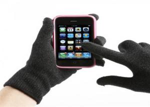 Wholesale Conductive Touchscreen Winter Gloves Plain Style Apply To Smartphones from china suppliers