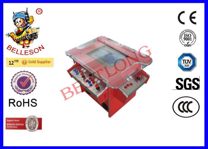 Classic Sticker Bright Red 4 Player Cocktail Arcade Machine 101×78×76 CM
